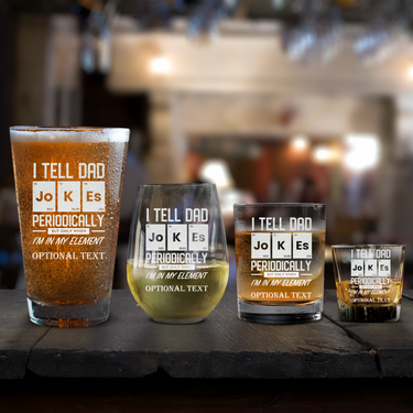Custom Dad Glass Father's Day Drinkware Celebration Gift